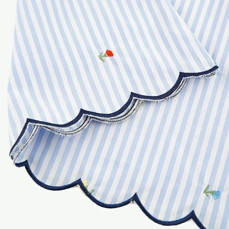 Private Label Wholesale 100% Organic Cotton Striped Cami Pajama Set