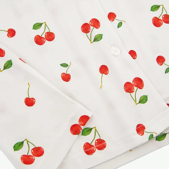 Personalized Womens Cherry Design Bulk Pajama Sets Maker