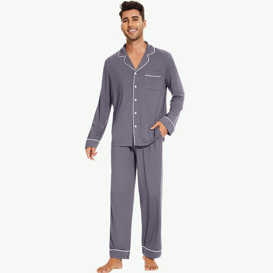 Conjunto de pijama personalizado al por mayor de bambú para hombre
