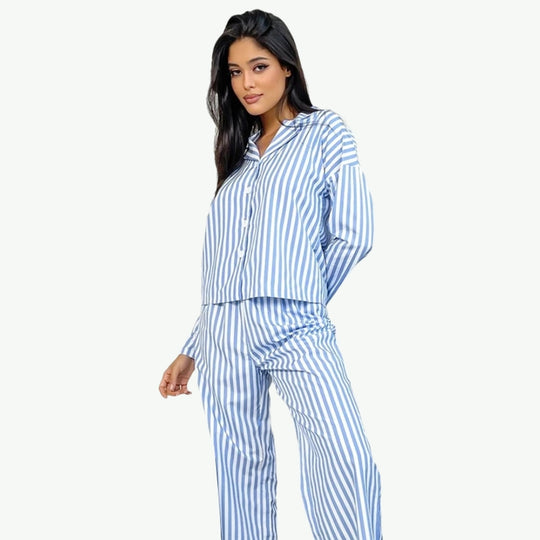 Fournisseurs en gros de pyjamas rayés personnalisés de marque privée