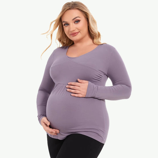 Proveedor mayorista de blusas de maternidad de bambú para mujer