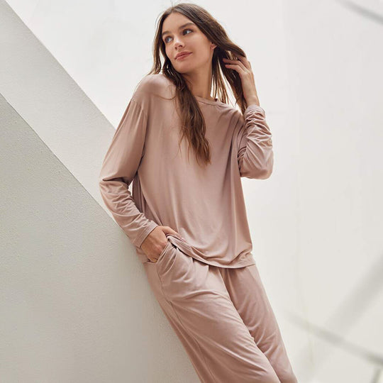 Proveedores mayoristas de conjuntos de pijamas suaves de modal para mujeres