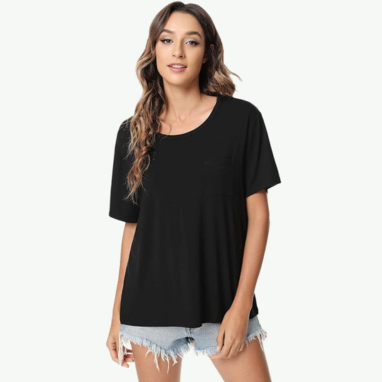 T-shirts en bambou pour femmes, vente en gros en usine