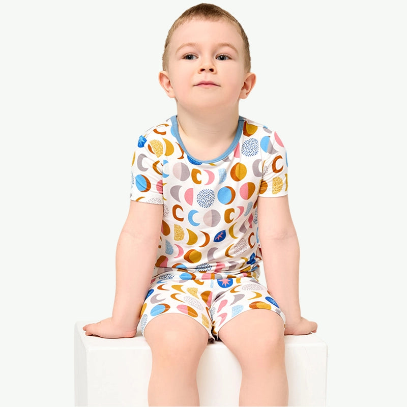 Custom Moon Pattern Toddler Boys' Sleepwear Pajama in Bulk