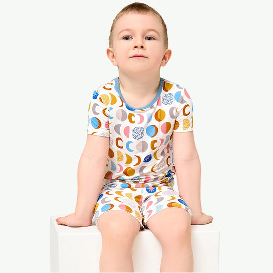 Custom Moon Pattern Toddler Boys' Sleepwear Pajama in Bulk