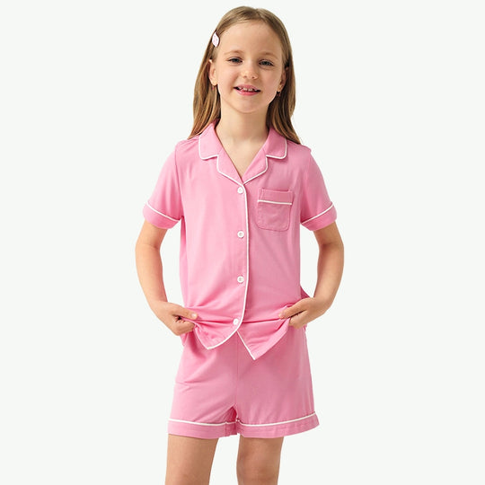 Custom Classic Piping Childrens Short Pyjama Set Wholesale Manufacturer
