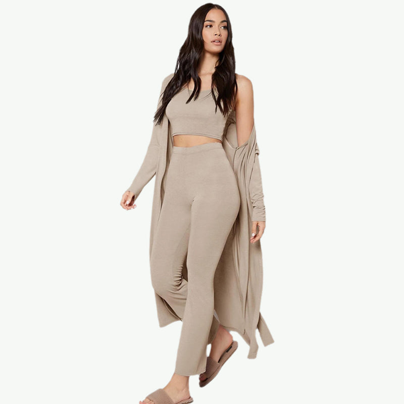 Private Label 3 sets Belted Robe Ladies Boutique Loungewear Maker