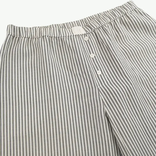 Yarn-dyed Valley Stripe Wide Leg Lounge Pants Wholesale Pajama Pants