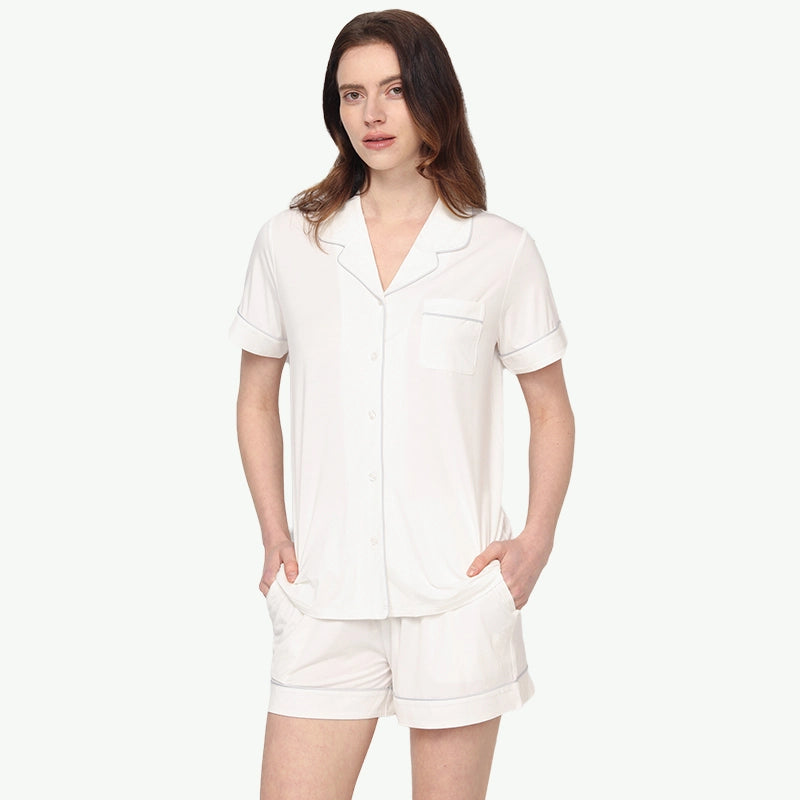 Solid Women Sleepwear OEM Wholesale Tencel Lyocell Pyjamas