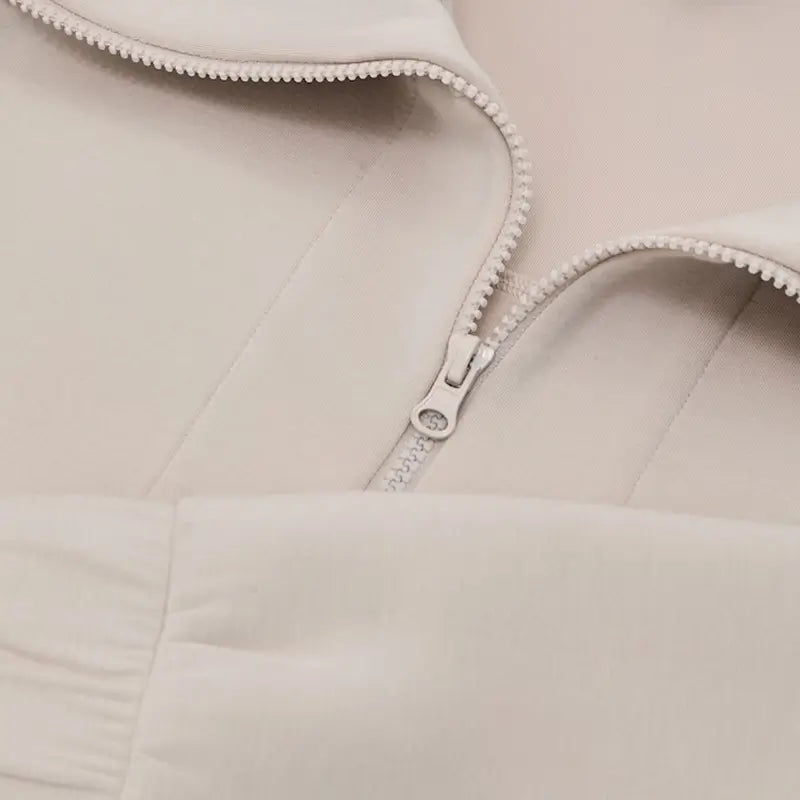 Premium Half-Zip Sweatshirt & Wide-Leg Joggers Wholesale Loungewear Set