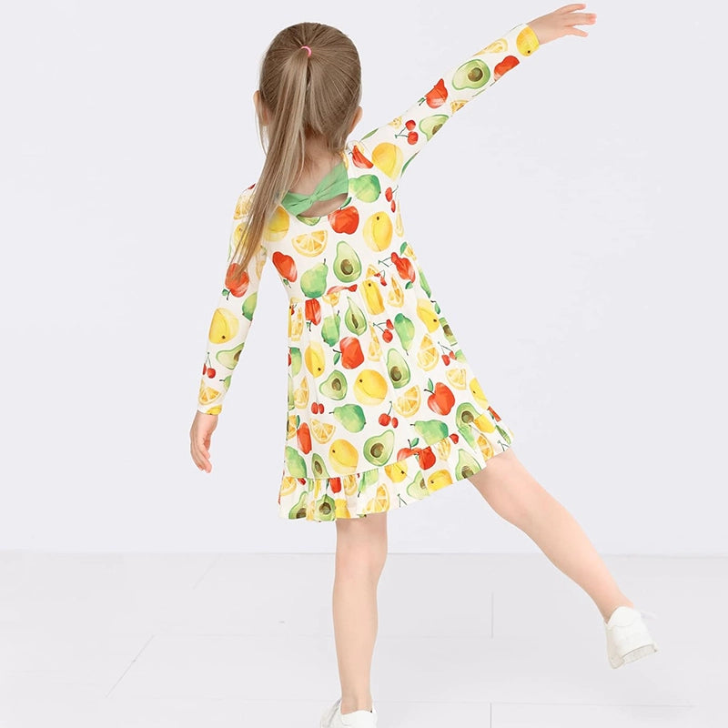 Vestido casual de bambú para niñas pequeñas OEM - Fabricante de ropa infantil