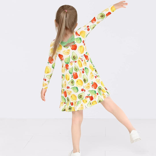 Vestido casual de bambú para niñas pequeñas OEM - Fabricante de ropa infantil