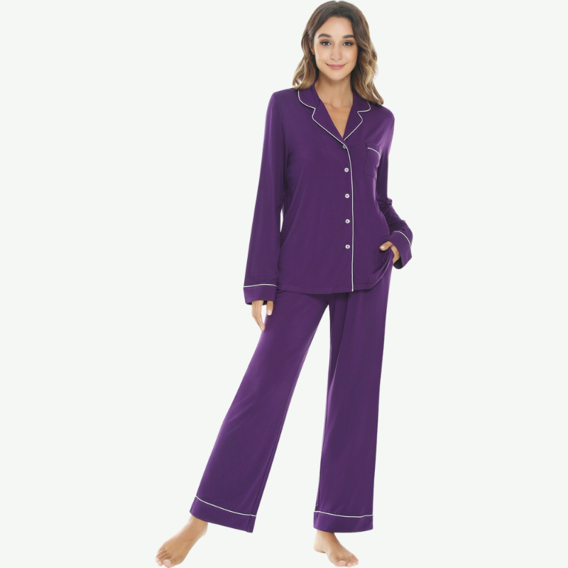 Conjuntos de pijamas de bambú para mujer OEM a granel - 31129319