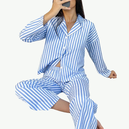 Fournisseurs en gros de pyjamas rayés personnalisés de marque privée