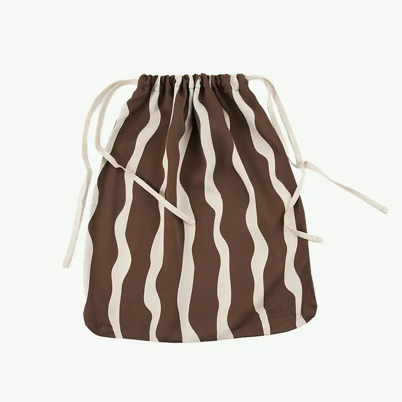 Luxury Wavy Stripe Bamboo Silk Shirt Pyjama Set Wholesale Factory