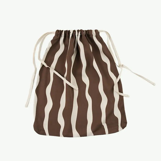 Luxury Wavy Stripe Bamboo Silk Shirt Pyjama Set Wholesale Factory