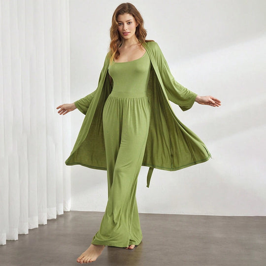Fabricante mayorista de conjunto de bata de bambú para mujer