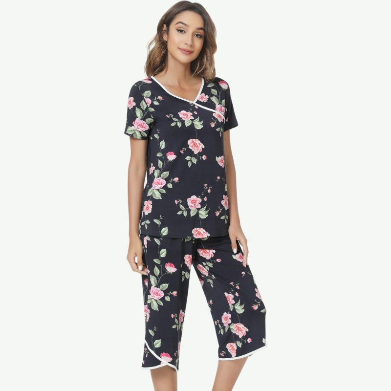 Wholesale Women Capri Pajama Sets – Saright Garment -Custom