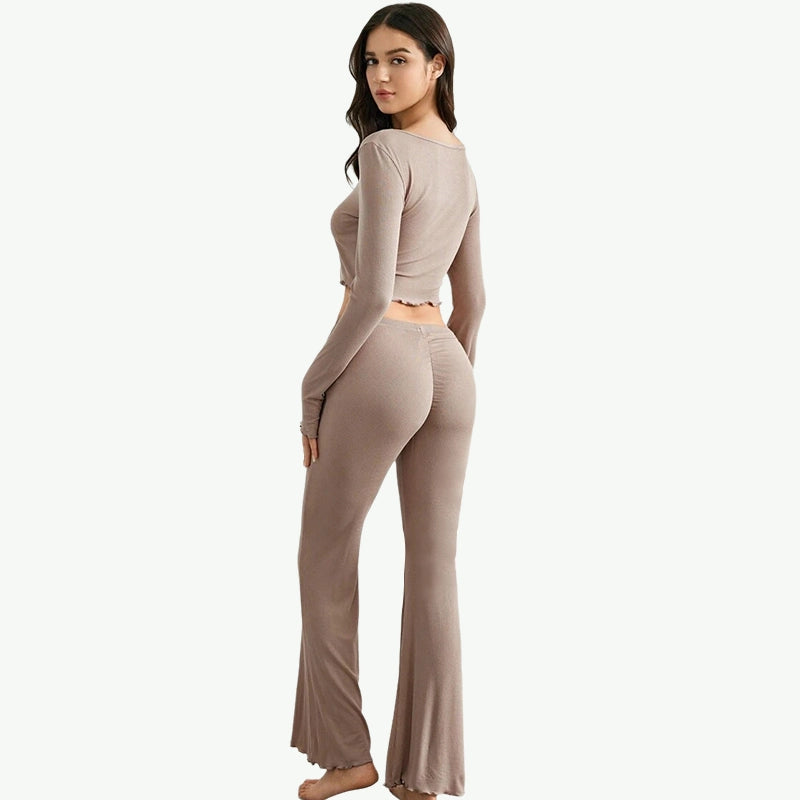 Conjunto de ropa de estar por casa acogedor para mujer OEM, venta al por mayor, pijamas de modal, fábrica