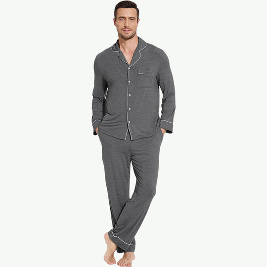 Conjunto de pijama personalizado al por mayor de bambú para hombre