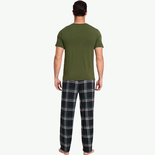 Men's Soft Pjs Top with Pants Cool Loungewear Set Wholesale Supplier