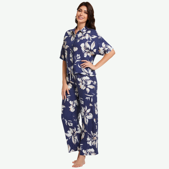 Ensemble pyjama en chanvre imprimé pour femme, en vrac - 2211820173