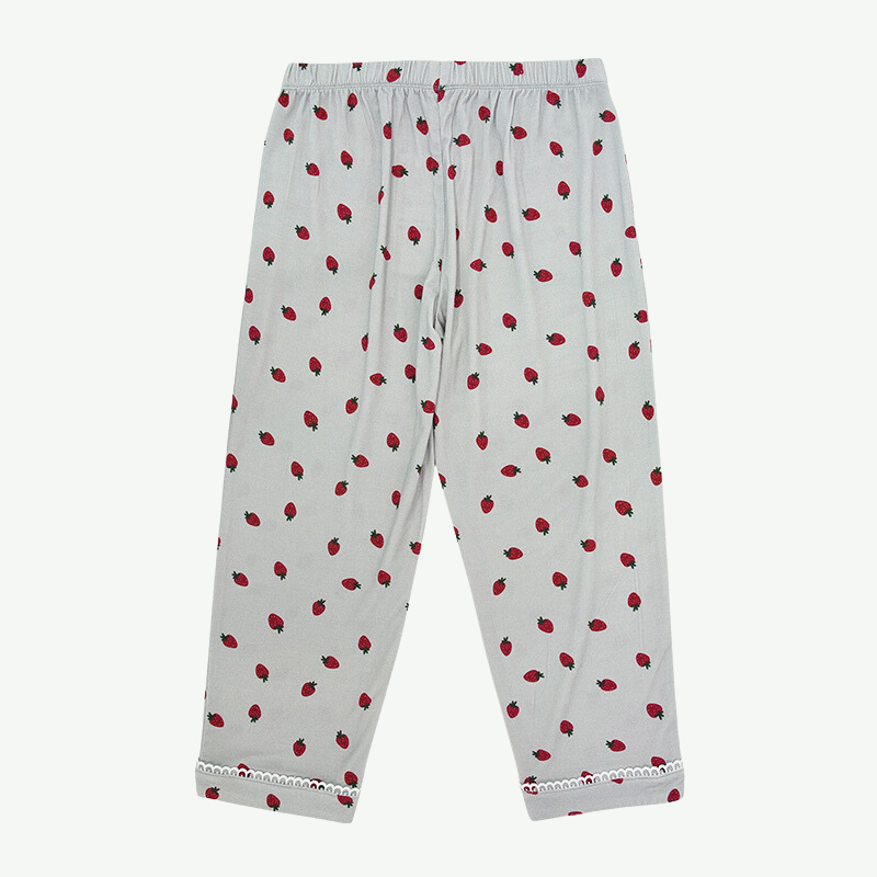 Conjunto de pijama largo con ribetes estampados para niños a granel - 2315580067