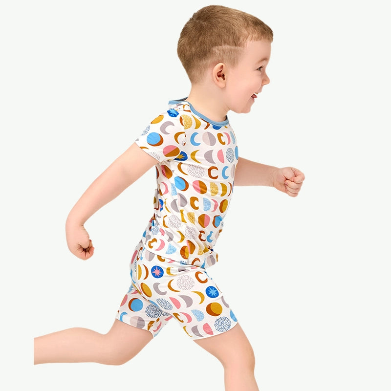 Custom Moon Pattern Toddler Boys' Sleepwear Pajama in Bulk