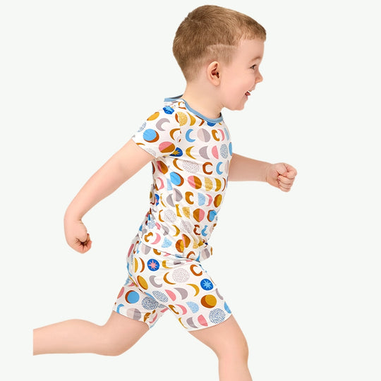 Custom Moon Pattern Toddler Boys' Sleepwear Pajama in Bulk