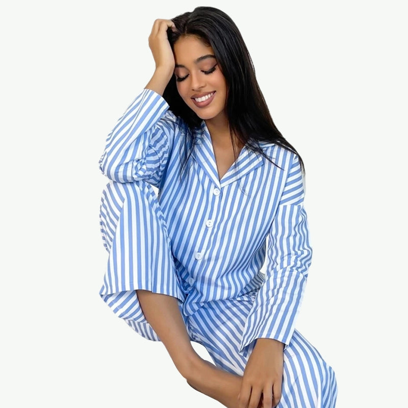 Fournisseurs en gros de pyjamas rayés personnalisés de marque privée