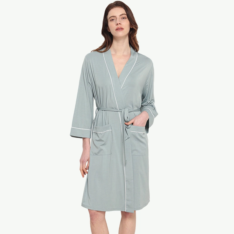 Personalised Womens Bamboo Viscose Luxury Blank Robes Manufacturer