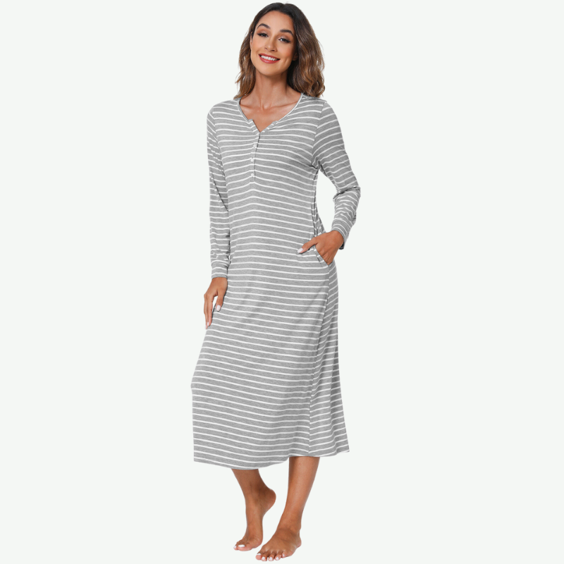 Soft Long Sleeve Nightshirts Bulk-180322065