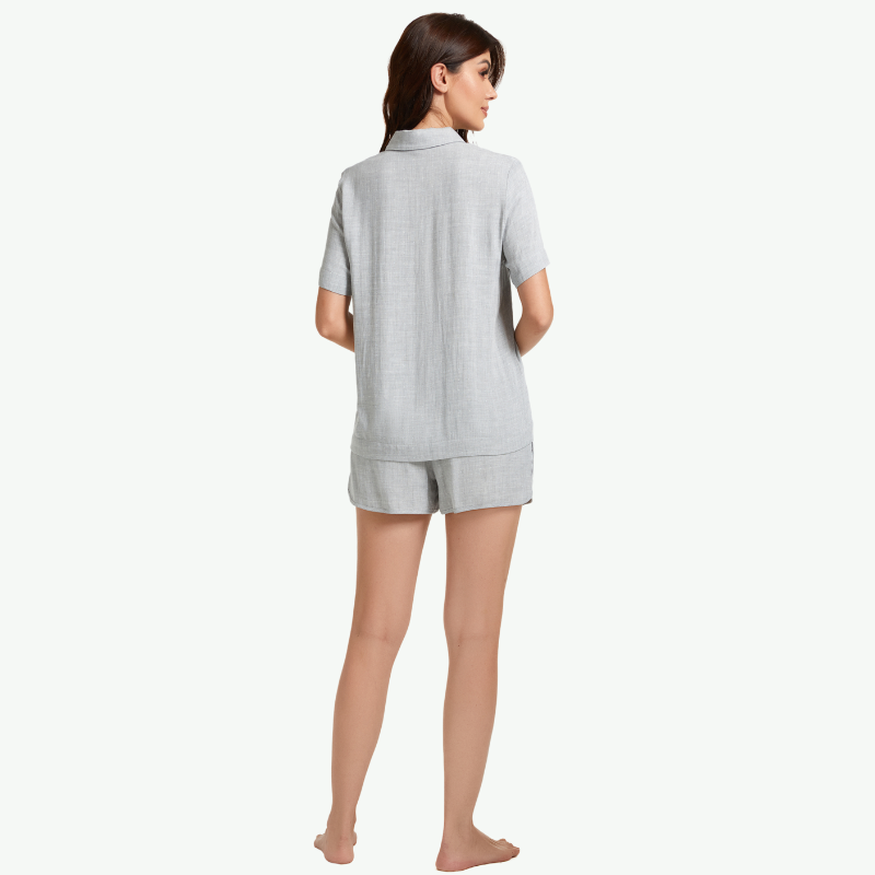 Conjunto de pijama de algodón de bambú para mujer al por mayor - 2313810106