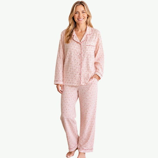 Classic Womens Cherry Organic Cotton Muslin Pyjama Set Manufacturer
