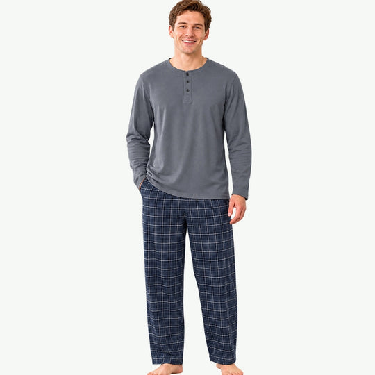 Custom Men Long Pajama Set Supplier US