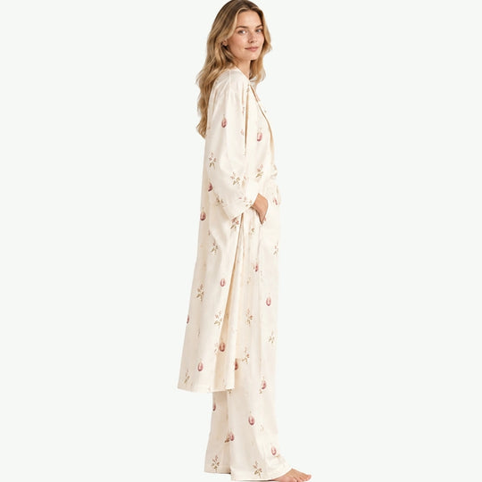 Wholesale Floral 3-Piece Pajama Set | Custom Cotton Sleepwear in Bulk