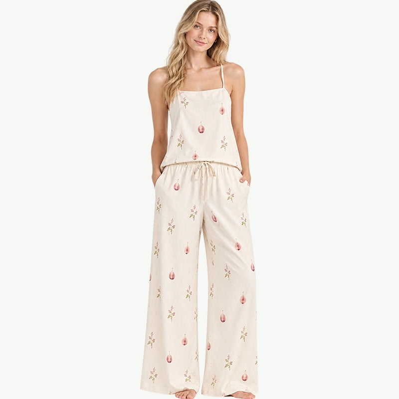 Wholesale Floral 3-Piece Pajama Set | Custom Cotton Sleepwear in Bulk