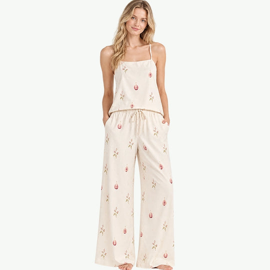 Wholesale Floral 3-Piece Pajama Set | Custom Cotton Sleepwear in Bulk