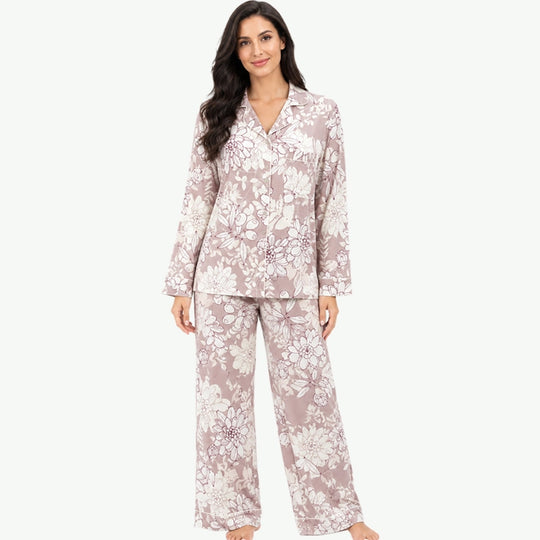 Wholesale Ladies Floral Printed Modal Pajama Set