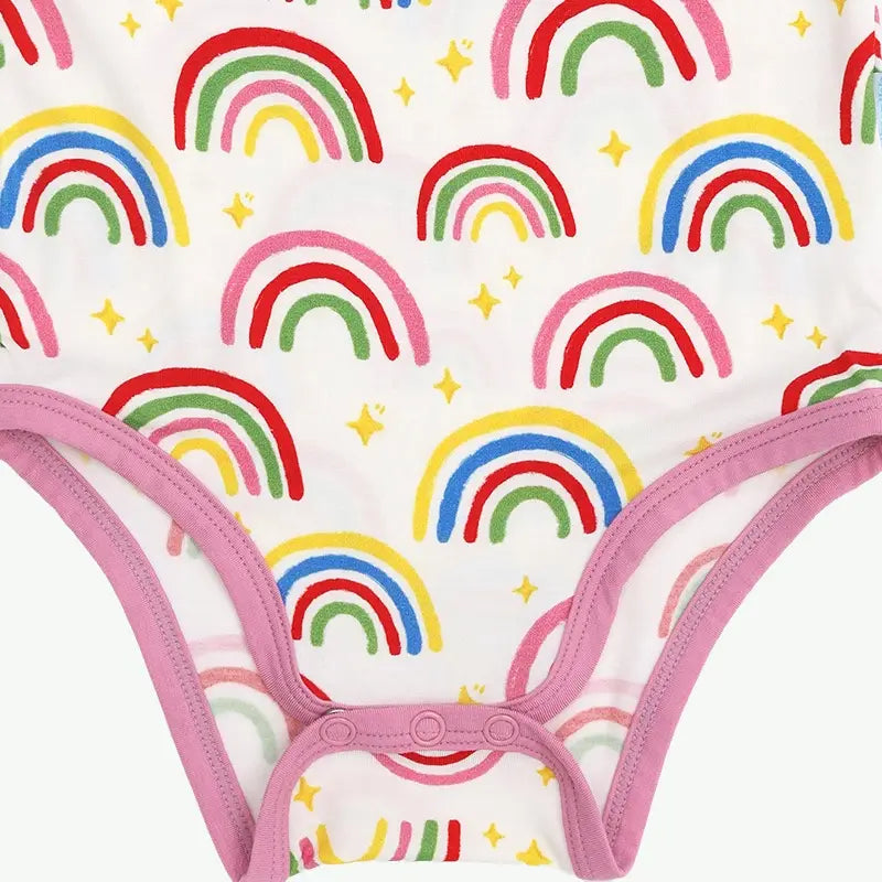 Combinaisons en coton biologique en gros, body sans manches à volants pour bébé