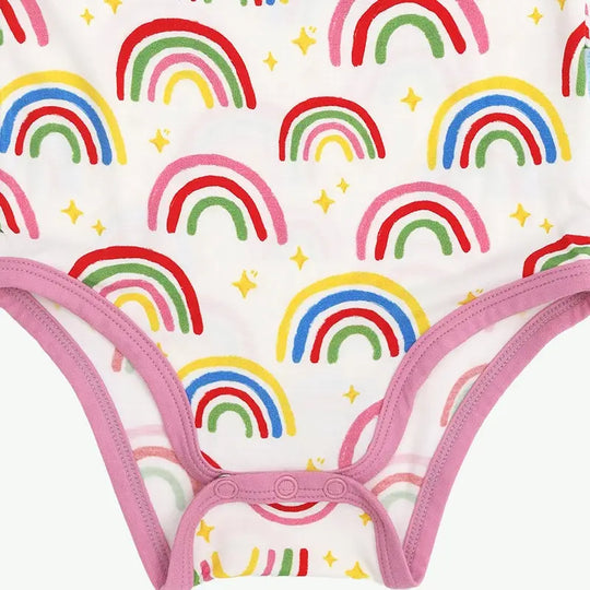 Combinaisons en coton biologique en gros, body sans manches à volants pour bébé