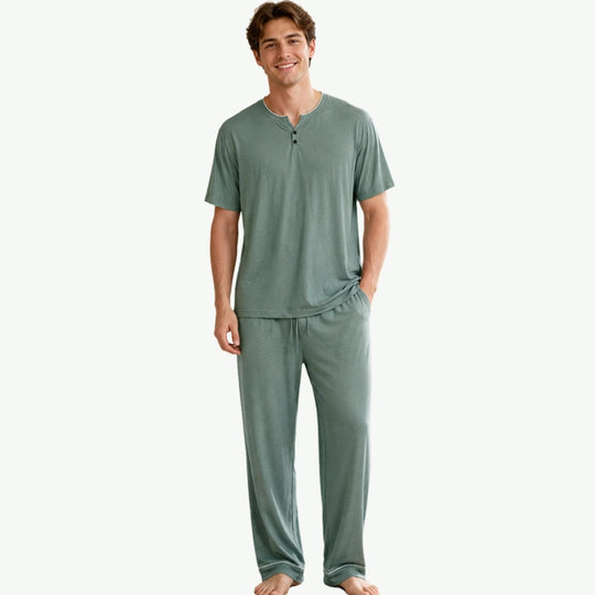 Private Label Wholesale Men Bamboo Pajama Set
