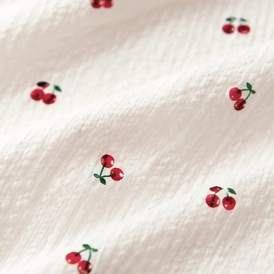 OEM Cherry Print Muslin Sleep Dress - Pajama Business