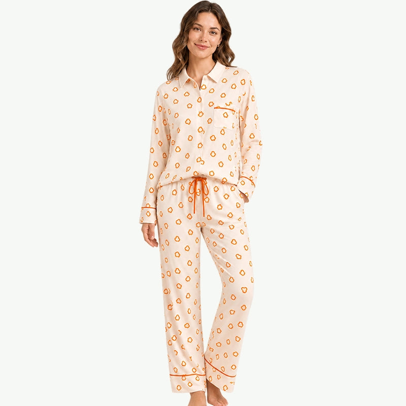 Wholesale Women Printed Pyjama Set OEM Manufacturer