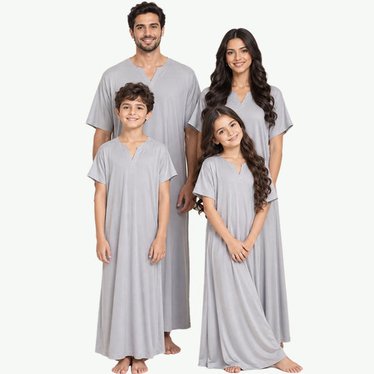 Wholesale Family Matching Soft Bamboo Nightgowns