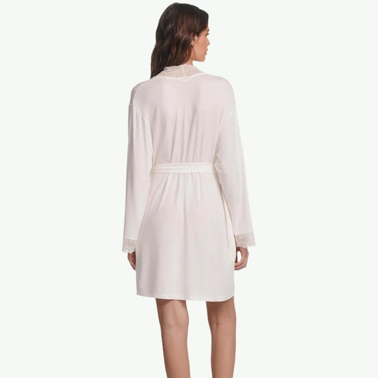 Wholesale TENCEL™ Modal Robe with Lace Trim | Sleepwear Supplier