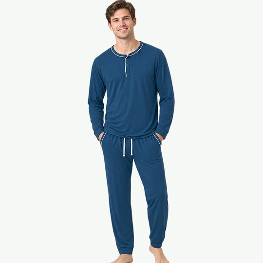 Wholesale Men Long Pajama Set Manufacturer
