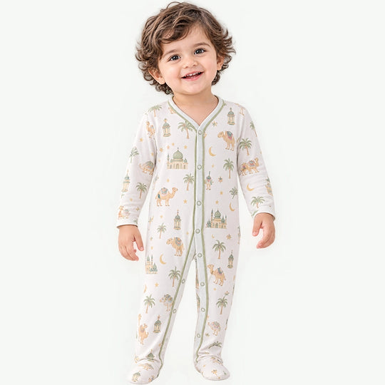Private Label Wholesale Breathable Baby Footed Sleepsuits