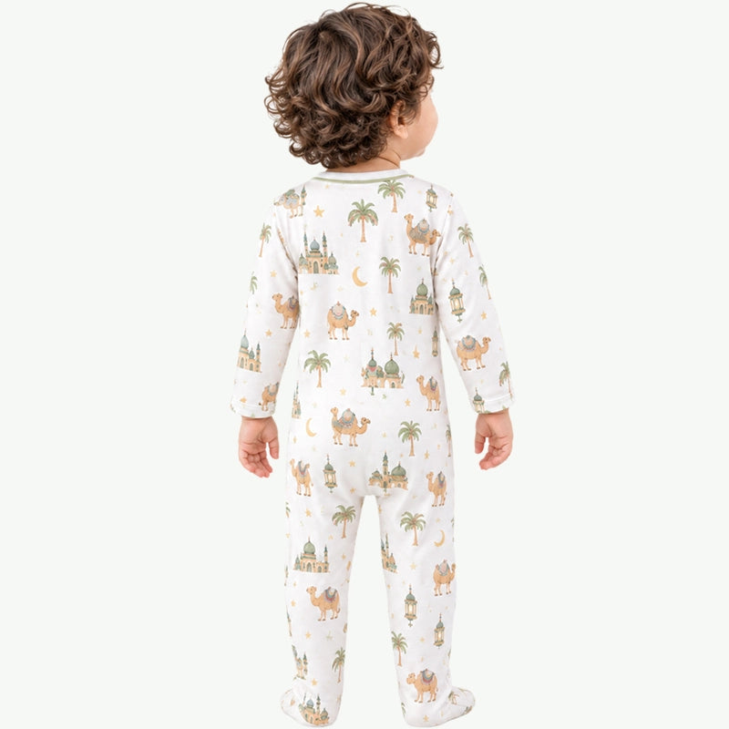 Private Label Wholesale Breathable Baby Footed Sleepsuits