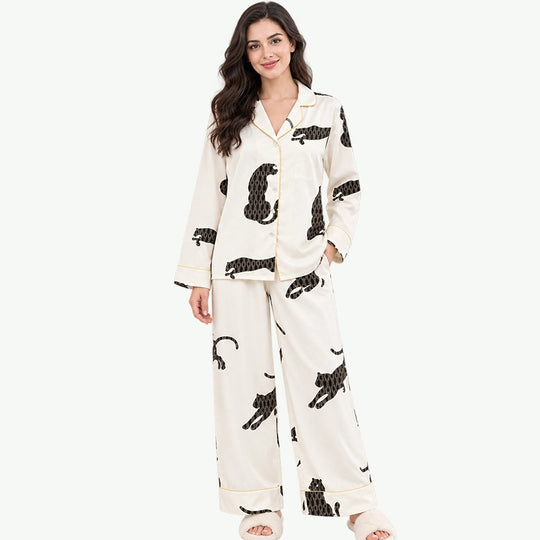 Wholesale Elegant Women Printed Pajama Set Supplier